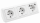 Steckdosenblock, 250Volt, 16A, Aufbau, Weiss, 3 x Steckdosen + 2 x USB