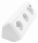 Steckdosenblock, 250Volt, 16A, Aufbau, Weiss, 3 x Steckdosen + 2 x USB