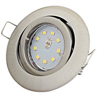 Flacher SMD LED Einbaustrahler Timo / 220Volt / 7Watt LED Lampenmodul / ET=32mm