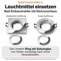 LED Einbaustrahler Marina / 230V / 5W / ET = 32mm / IP44 / Milchglas