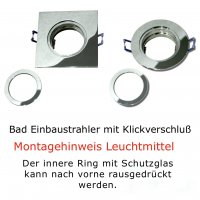 Flacher 5W LED Bad Einbaustrahler Marin 230Volt / IP44 / LED Modul / STEP DIMMBAR