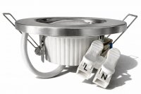 LED Einbaustrahler Tom | Flach | 230V | 7W | ET-28mm | Edelstahl gebürstet | DIMMBAR