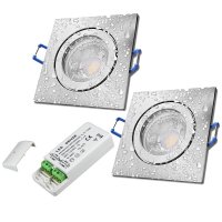 2er Set = 12Volt Bad Einbaustrahler Marin | IP44 | 3W |...