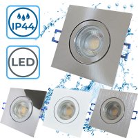 2er Set = 12Volt Bad Einbaustrahler Marin | IP44 | 3W | MCOB LED | inklusive LED Trafo 12Watt