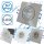 2er Set = 12Volt Bad Einbaustrahler Marin | IP44 | 3W | MCOB LED | inklusive LED Trafo 12Watt