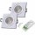 2er Set = 12Volt Bad Einbaustrahler Marin | IP44 | 3W | MCOB LED | inklusive LED Trafo 12Watt