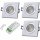 3er Set = 12Volt Bad Einbaustrahler Marin | IP44 | 3W | MCOB LED | inklusive LED Trafo 12Watt