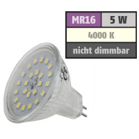 12Volt LED Einbaustrahler Tomas | 5Watt | Gu5.3 Sockel | MR16 Fassung | Mit LED Transformator