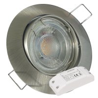 12Volt MCOB LED Einbaustrahler Jan | 5Watt | Gu5.3 Sockel | MR16 Fassung | Mit LED Trafo