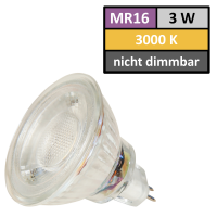 12Volt MCOB LED Einbaustrahler Timo | 3Watt | Gu5.3 Sockel | MR16 Fassung | Mit LED Trafo