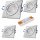 4er Set = 12Volt Bad Einbaustrahler Marin | IP44 | 3W | MCOB LED | inklusive LED Trafo 15Watt