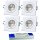 4er Set = 12Volt Bad Einbaustrahler Marin | IP44 | 3W | MCOB LED | inklusive LED Trafo 15Watt