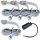 4er Set = 12Volt Bad Einbaustrahler Marin | IP44 | 3W | MCOB LED | inklusive LED Trafo 15Watt