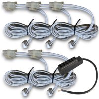 5er Set = 12Volt Bad Einbaustrahler Marin | IP44 | 3W | MCOB LED | inklusive LED Trafo 15Watt