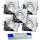 5er Set = 12Volt Bad Einbaustrahler Marin | IP44 | 3W | MCOB LED | inklusive LED Trafo 20Watt