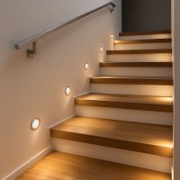 2 x SMD Bodeneinbauspots 12Volt + Rundtrafo. Für Laminat, Parkett, Fliesen usw. Begehbar - IP67. Abwaschbar.