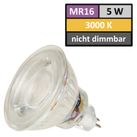 12Volt MCOB LED Einbaustrahler Dario | 5Watt | Gu5.3 Sockel | MR16 Fassung | Mit LED Trafo