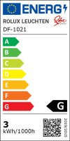 3er Set / Flache LED Einbauspots Lina / 12Volt / 3W / Kabelbaum / Stecker/ Verteilerleiste / LED Trafo vormontiert
