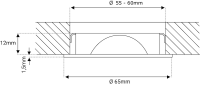 3er Set / Flache LED Einbauspots Lina / 12Volt / 3W / Kabelbaum / Stecker/ Verteilerleiste / LED Trafo vormontiert