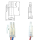 3er Set | Flache LED Möbel Einbauspots New Lina | 12V | 2W | LED Trafo | 72mm