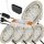 5er Set / Flache LED Einbauspots Lina / 12Volt / 3W / Kabelbaum / Stecker/ Verteilerleiste / LED Trafo / Schnurschalter