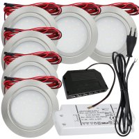 6 Stück Flache LED Möbel-Einbaustrahler Mila...