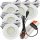 5er Set | Flache LED Möbel Einbauspots New Lina | 12V | 2W | LED Trafo | 230V Zuleitung mit Schnurschalter