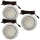 3er Set Flache LED Möbel Einbauspots Lina 12V - 3W - mit Dimmer und Fernbedienung