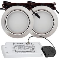 Sets Flache LED Möbel Einbauleuchte Milena 12Volt -  3Watt - 190Lumen - mit Transformator