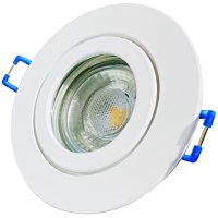 7W LED Bad Einbauleuchte 230V / Dimmbar / IP44 / 550Lumen / Warmweiss