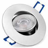 LED Einbauleuchte - 230V - 4.5W - Silber - Step dimmbar -...