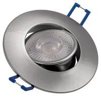 LED Einbauleuchte - 230V - 4.5W - Silber - Step dimmbar -...