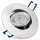 LED Einbauleuchte - 230V - 4.5W - Silber - Step dimmbar - Ø=90x25mm