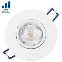 LED Einbauleuchte - 230V - 4.5W - Weiss - Step dimmbar -...