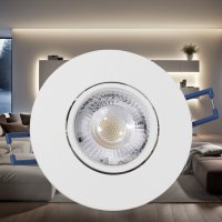 LED Einbauleuchte - 230V - 4.5W - Weiss - Step dimmbar -...