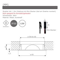 2er Set / Flache LED Einbauspots Mila / 12Volt / 2,4W /...