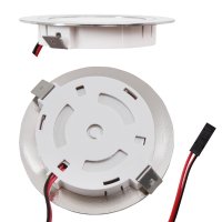 2er Set / Flache LED Einbauspots Mila / 12Volt / 2,4W / Kabelbaum / Stecker/ Verteilerleiste / LED Trafo vormontiert