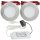 2er Set / Flache LED Einbauspots Mila / 12Volt / 2,4W / Kabelbaum / Stecker/ Verteilerleiste / LED Trafo vormontiert