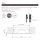 2er Set / Flache LED Einbauspots Mila / 12Volt / 2,4W / Kabelbaum / Stecker/ Verteilerleiste / LED Trafo vormontiert
