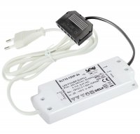 3er Set / Flache LED Einbauspots Mila / 12Volt / 2,4W / Kabelbaum / Stecker/ Verteilerleiste / LED Trafo vormontiert