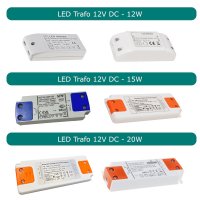 2er Set Flache LED Möbel Einbauleuchten Lina 12V -  3W - Dimmbar - mit Touchschalter