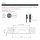 4er Set / Flache LED Einbauspots Lina / 12Volt / 3W / Kabelbaum / Stecker/ Verteilerleiste / LED Trafo / Einbautiefe nur 12mm