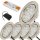 5er Set / Flache LED Einbauspots Lina / 12Volt / 3W / Kabelbaum / Stecker/ Verteilerleiste / LED Trafo / Einbautiefe nur 12mm