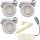 3er Set Flache LED-Möbel-Einbauspots New Lina, IP44, 12V, 2W, inklusive Plug & Play Trafo