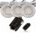 3er Set | Flache LED Einbauspots New Lina | 12V | 2W | LED Trafo und Funk-Dimmer