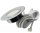 3er Set Flache LED-Möbel-Spots New Lina IP44, 12V, 2,2W, inklusive Plug & Play Trafo. Chrom