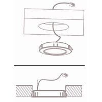 4er Set Flache LED-Möbel-Spots New Lina IP44, 12V, 2,2W, inklusive Plug & Play Trafo. Chrom