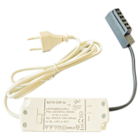 5er Set Flache LED-Möbel-Spots New Lina IP44, 12V, 2,2W, inklusive Plug & Play Trafo. Chrom