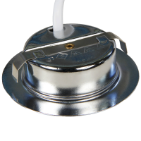 6er Set Flache LED-Möbel-Spots New Lina IP44, 12V, 2,2W, inklusive Plug & Play Trafo. Chrom