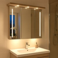 6er Set Flache LED-Möbel-Spots New Lina IP44, 12V, 2,2W, inklusive Plug & Play Trafo. Chrom